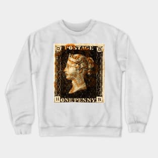 The Penny Black - World's First Postage Stamp (Great Britain) Crewneck Sweatshirt